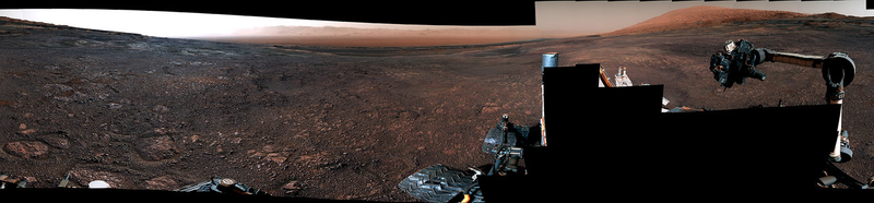 Illustration for article titled Curiosity Rover Says Goodbye to Its Home of a Year With Superb Panoramic
